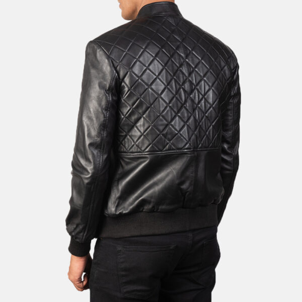 Moda Leather Bomber Jacket - Image 6
