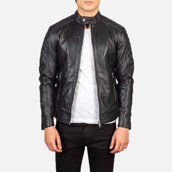 Fernando Quilted Leather Biker Jacket - Image 3