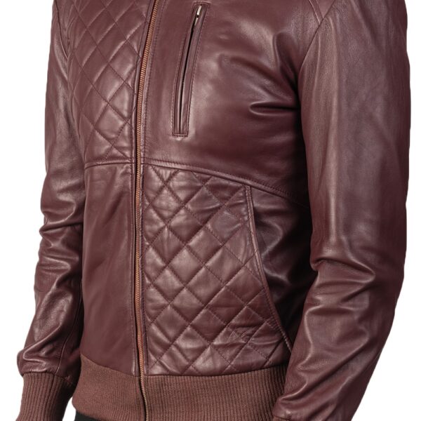Moda Leather Bomber Jacket - Image 2