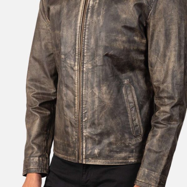 Alex Leather Biker Jacket - Image 2