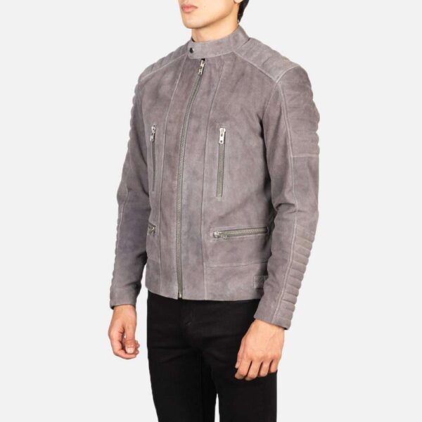 Damian Leather Biker Jacket - Image 4