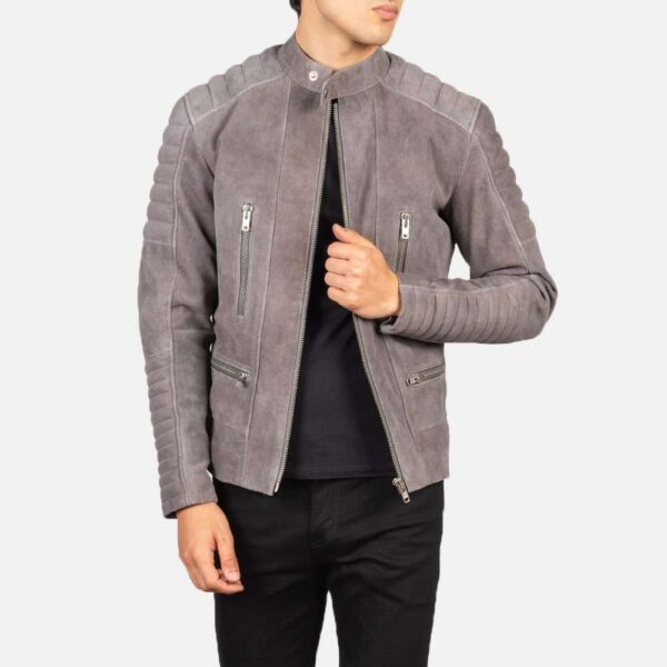 Damian Leather Biker Jacket - Image 2