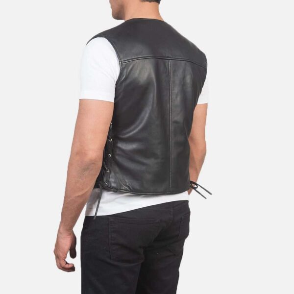 Brandon Tan Brown Leather Vest - Image 3