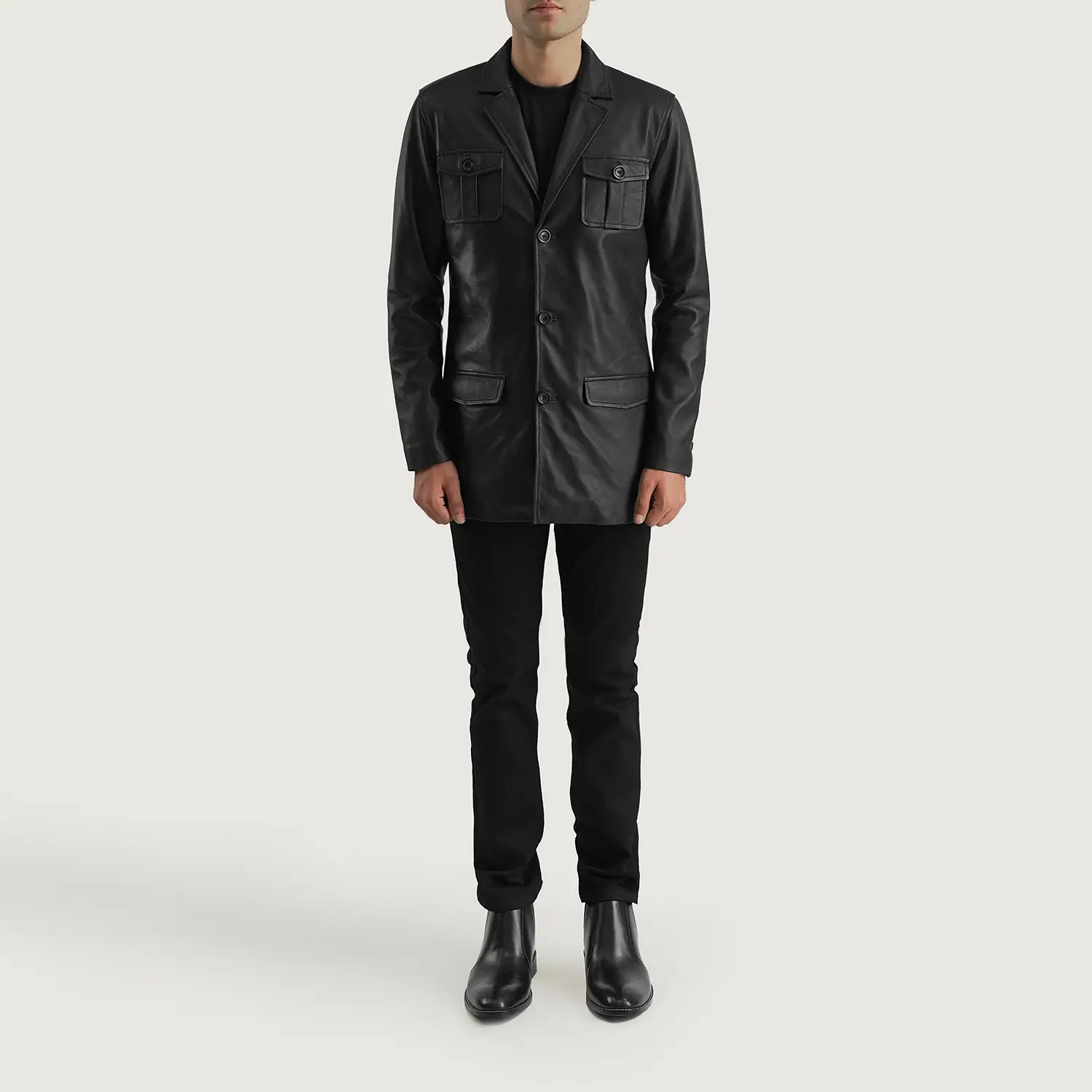 Ray Cutler Brown Leather Blazer