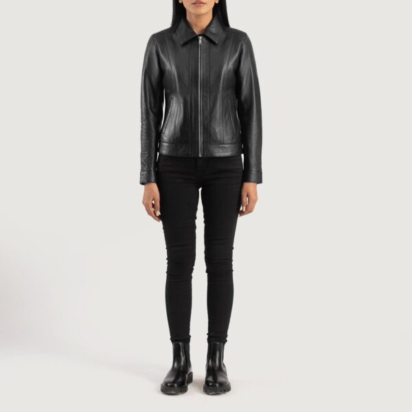 Vixen Classic Collar Leather Biker Jacket