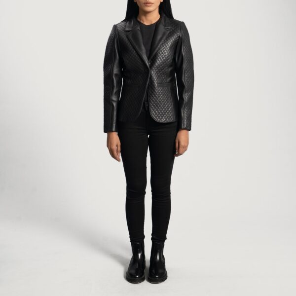 Cora Quilted Leather Blazer
