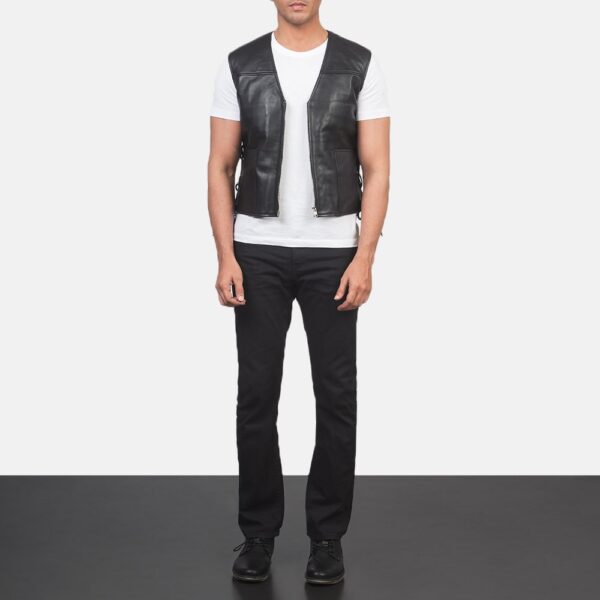 Brandon Tan Brown Leather Vest