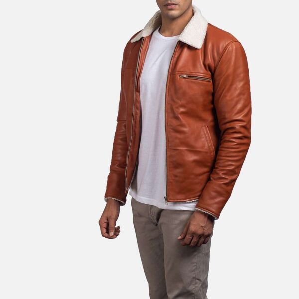 Dan Frost Tan Shearling Jacket - Image 2