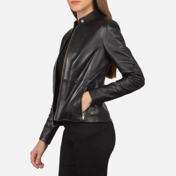 Rave Leather Biker Jacket - Image 2