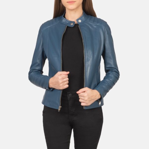 Kelsee Leather Biker Jacket - Image 3