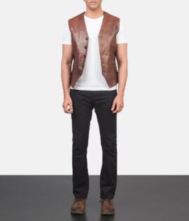 Auden Brown Leather Vest