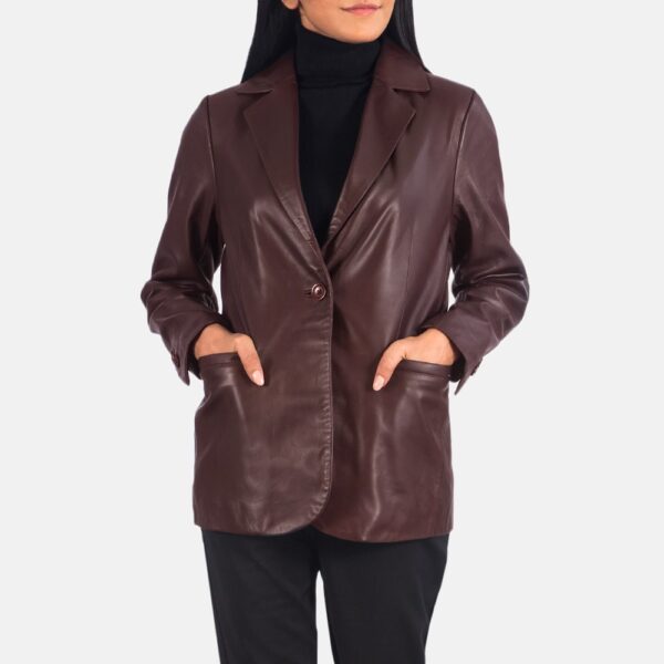 Norma Leather Blazer - Image 4