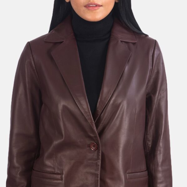 Norma Leather Blazer - Image 2